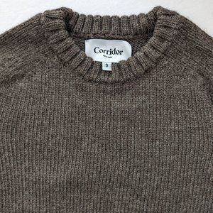 Corridor Organic Highland Wool Crewneck: Cedar: Small